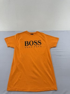 Hugo Boss Men's Orange T-Shirt – Size M, Short Sleeve, Crew Neck