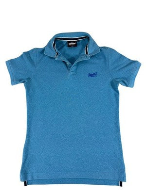 Superdry Men's Small Royal Blue Cotton Polo Shirt