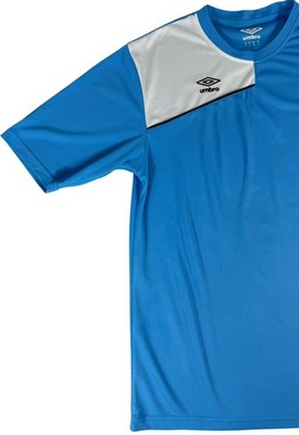Umbro Men's XL Blue Striped Soccer Jersey Short Sleeve Crewneck