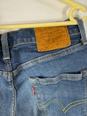 Levi's 511 Slim Fit Men's Jeans W31 L32 Dark Blue Denim Stretch