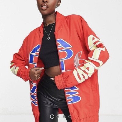 Adidas Originals Trefoil Moments Wind.Rdy Windbreaker Jacket In Vivid Red.