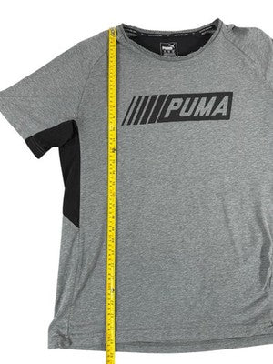 Puma Active Gray Black Color Block Athletic T-Shirt XXL