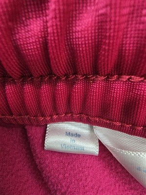 Adidas Magenta Striped Track Pants Unisex Loose Fit Drawcord