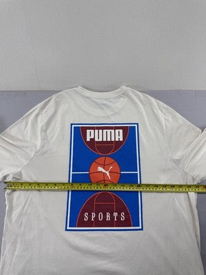 Puma Men's XL Grey Basketball T-Shirt Short Sleeve Crew NWT