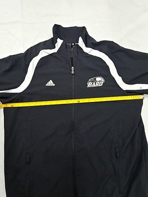 Adidas Men's XL Black Striped Training Jacket Zip Pockets Poly