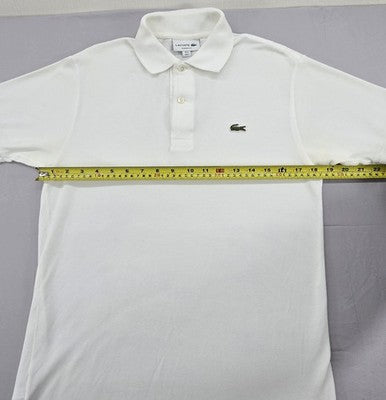 Lacoste L.12.12 White Cotton Polo Shirt Small Classic Fit
