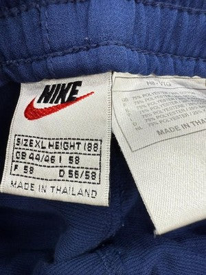 Nike Men's Navy XL Track Pants Tapered Drawstring Zipper Poly