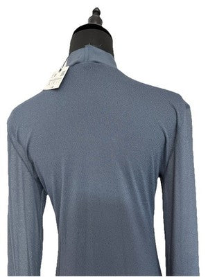 Zara Grey Turtleneck See-Through Long Dress Size Large