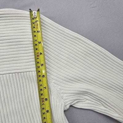 G-Star White Crewneck Ribbed Knit Sweater XL 100% Cotton