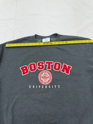Champion Boston University Pullover Hoodie Gray Size L