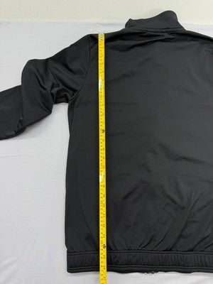Puma Forever Better Black Track Jacket M Zip-Up White Stripe Polyester