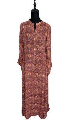 Beautiful Printed Long Maxi Dress Size Large