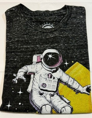 Astronaut Skateboard T-Shirt Men's Size M Ocean Current Novelty Tee