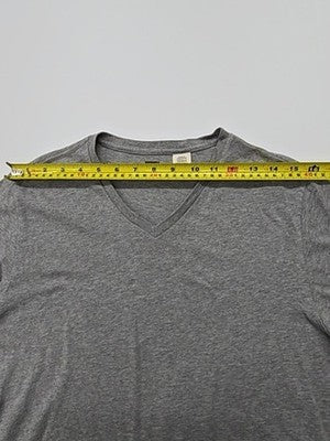 Levi's Men Heather Gray V-Neck T-Shirt Size M Regular Cotton Jersey