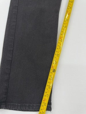 Diesel Men's Black Straight Jeans W32 Button 5-Pocket Logo Patch