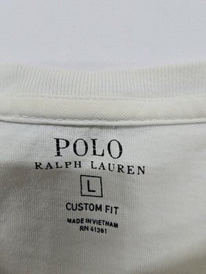 Polo Ralph Lauren Herren Weiß Logo T-Shirt L Rundhals Baumwolle Neu ohne...