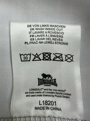 Lonsdale Navy Plaid Cotton Activewear Jacket XL Stand-up Collar
