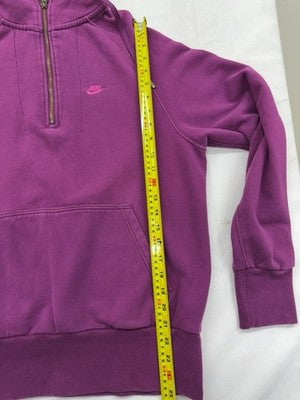 Nike Full Zip Fleece Hoodie L Purple Organic Cotton Sportswear GB42144