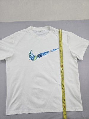 Nike Men's 2XL White Swoosh Sportswear Cotton T-Shirt Short Sleeve