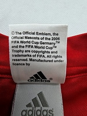 Adidas England Home Jersey 2006 World Cup Men's Size D Red