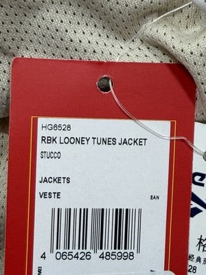 NWT Unisex Reebok Looney Tunes Jacket Beige Casual