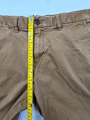 Tommy Hilfiger Men's Khaki Cotton Chino Shorts Regular Fit Flat Front