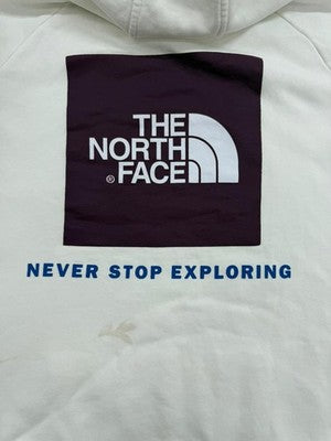 The North Face Men's White Cotton Pullover Hoodie XL Regular Long Sleeve
