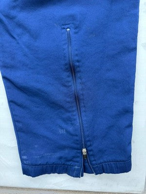 Nike Men's Navy XL Track Pants Tapered Drawstring Zipper Poly