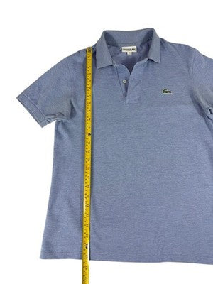 Lacoste Blue Polo Shirt Small Classic Fit Cotton Pique