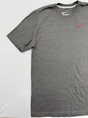 Nike Men's Grey S Short Sleeve Sportswear T-Shirt Embroidered Swoosh