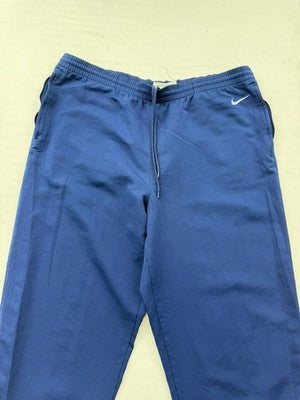 Nike Men's Navy XL Track Pants Tapered Drawstring Zipper Poly