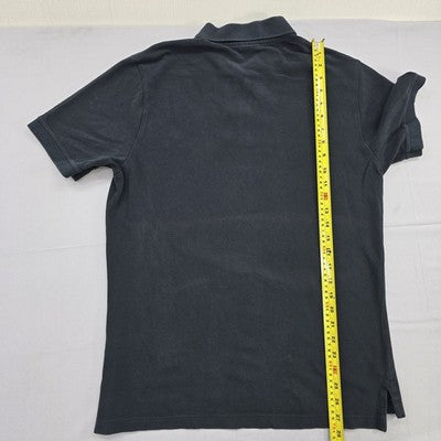 Nike Men's Black Cotton Polo Shirt Short Sleeve M Button Closure