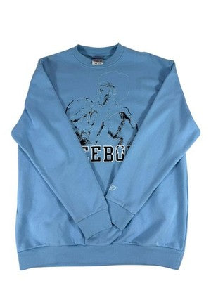 Reebok Light Blue Crewneck Fleece Sweatshirt Medium Men