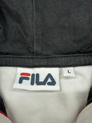 Fila Men's Color Block Pullover Hoodie L Grey/Black/Red