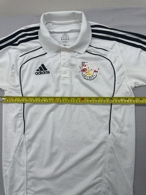Adidas Men's L White Polo Shirt Climalite Moisture-Wicking