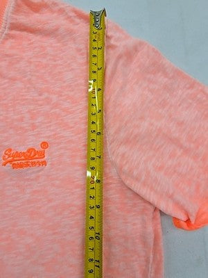 Superdry Low Roller Coral L Men's Short Sleeve T-Shirt Roll Up Logo