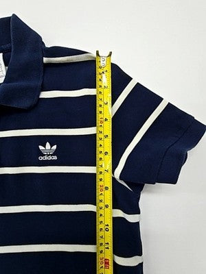Adidas Jungen Poloshirt Navy Gestreift Jugend L Regular Knopfleiste