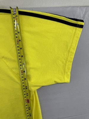 Adidas Yellow Soccer Jersey XL Men Short Sleeve Stripes Spain