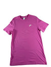 Nike Women's Pink T-Shirt – Size M, Logo, Embroidered