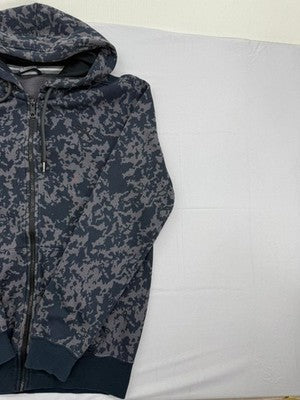 Puma Ess+ Camo Navy Zip Hoodie Men's M Regular Fit Cotton Blend
