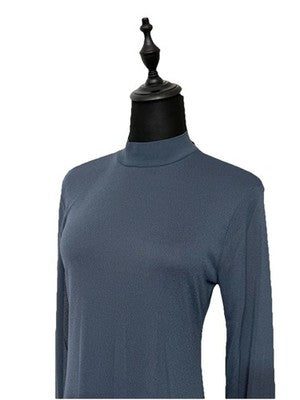 Zara Grey Turtleneck See-Through Long Dress Size Large