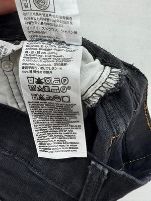 Levi's 502 Hi-Ball Black Slim Tapered Stretch Jeans W28 L32 Men