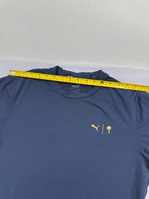 Puma Men's Golf Tee M Navy Palm Tree Crew Neck Short Sleeve Shirt 2022
