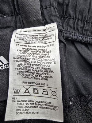 Adidas Black Track Pants Men's M Drawstring Regular