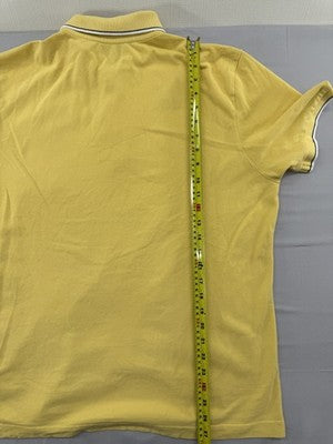 Kappa Men's Yellow Cotton Polo Shirt L Reg Short Sleeve Tipped Collar