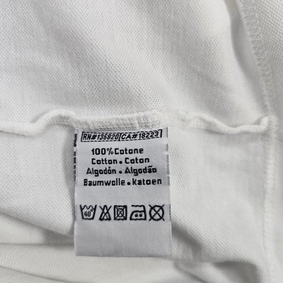 Kappa Men's White Cotton Polo Shirt Large Regular Fit Short Sleeve