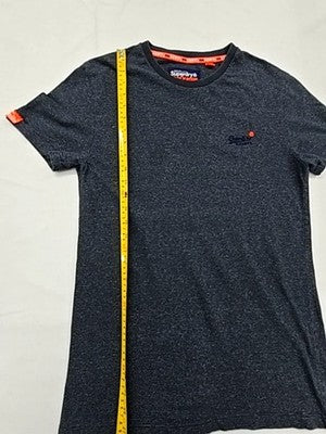 Superdry Men's Small Midnight Marl Short Sleeve Crew Neck Cotton T-Shirt