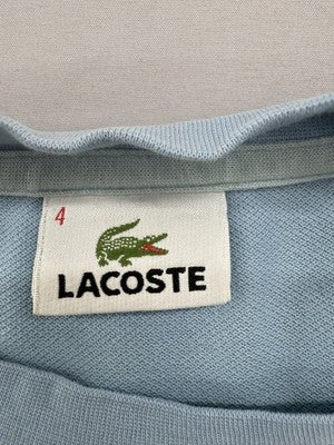 Lacoste Men's Blue Striped Short Sleeve Crew Neck Cotton T-Shirt