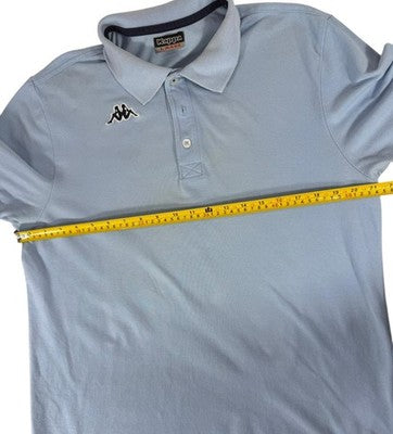 Kappa Men's Light Blue Polo Shirt Large Short Sleeve Cotton