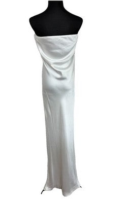 Norma Kamali Bias Strapless Gown Snow White Long Dress Formal Small